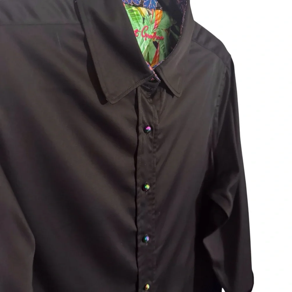 ❌❌❌❌Robert Graham Large Parrot Priscilla Button Up Shirt Top Paisley Cuff Womens - Picture 5 of 10